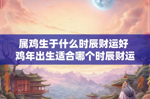 属鸡生于什么时辰财运好 鸡年出生适合哪个时辰财运旺