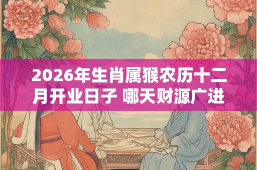 2026年生肖属猴农历十二月开业日子 哪天财源广进 2026年生肖属猴农历十二月开业日子 哪天财源广进