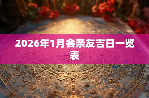 2026年1月会亲友吉日一览表