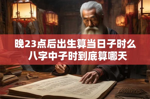 晚23点后出生算当日子时么  八字中子时到底算哪天