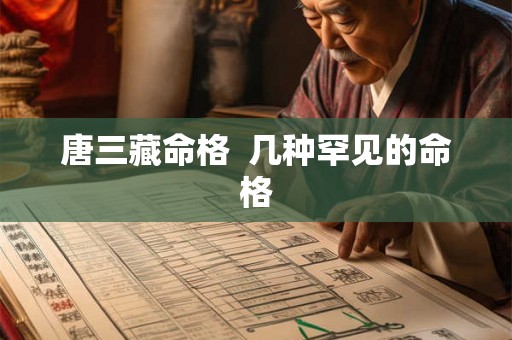 唐三藏命格 几种罕见的命格 唐三藏命格 几种罕见的命格