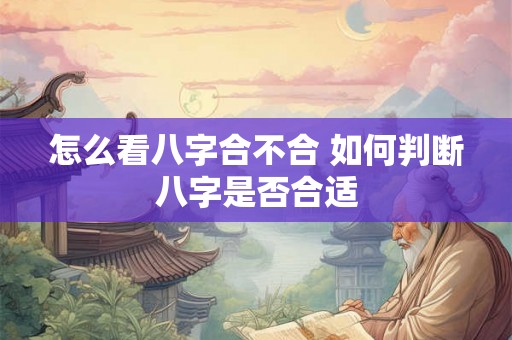 怎么看八字合不合 如何判断八字是否合适