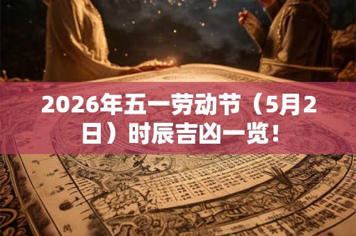 2026年五一劳动节（5月2日）时辰吉凶一览！