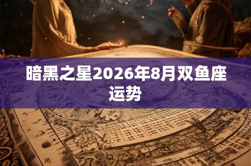 暗黑之星2026年8月双鱼座运势