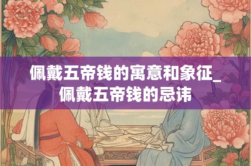佩戴五帝钱的寓意和象征_佩戴五帝钱的忌讳