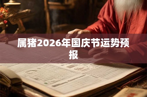 属猪2026年国庆节运势预报 属猪2026年国庆节运势预报