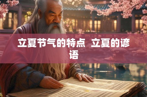 立夏节气的特点  立夏的谚语