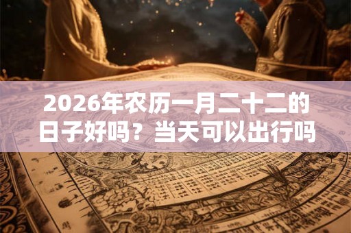 2026年农历一月二十二的日子好吗？当天可以出行吗？
