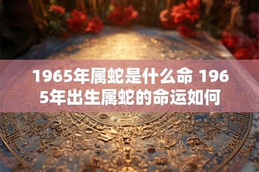 1965年属蛇是什么命 1965年出生属蛇的命运如何