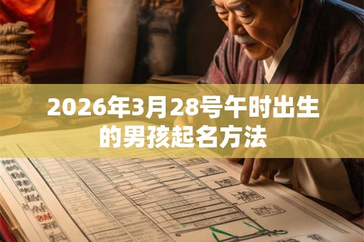 2026年3月28号午时出生的男孩起名方法