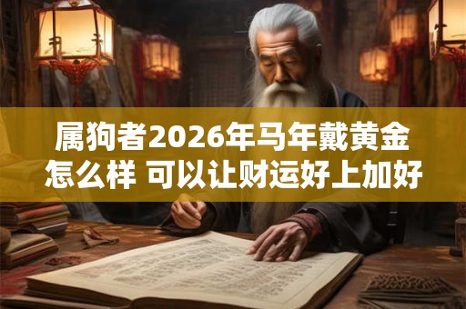属狗者2026年马年戴黄金怎么样 可以让财运好上加好