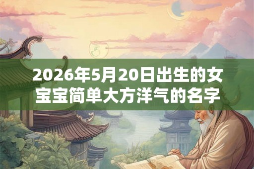 2026年5月20日出生的女宝宝简单大方洋气的名字