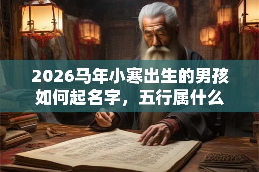 2026马年小寒出生的男孩如何起名字，五行属什么