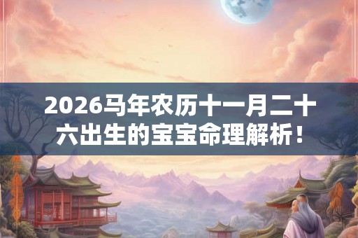 2026马年农历十一月二十六出生的宝宝命理解析！