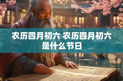 农历四月初六 农历四月初六是什么节日
