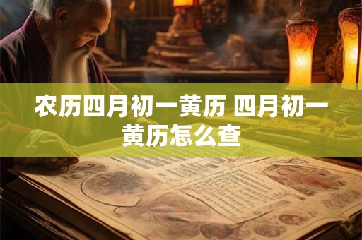 农历四月初一黄历 四月初一黄历怎么查