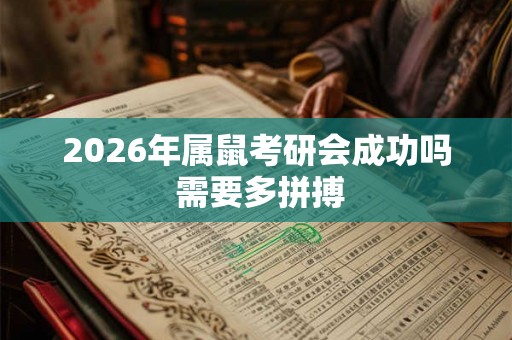 2026年属鼠考研会成功吗 需要多拼搏