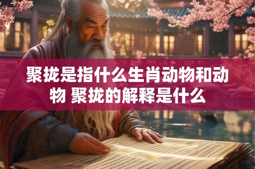 聚拢是指什么生肖动物和动物 聚拢的解释是什么