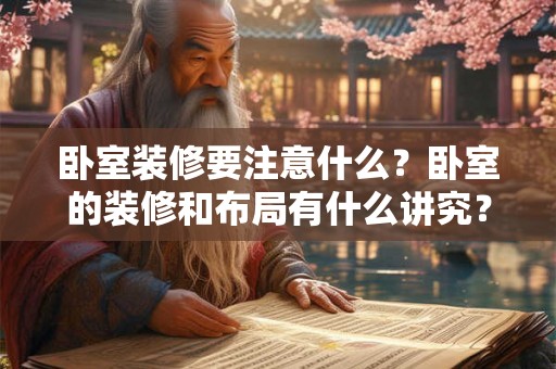 卧室装修要注意什么？卧室的装修和布局有什么讲究？