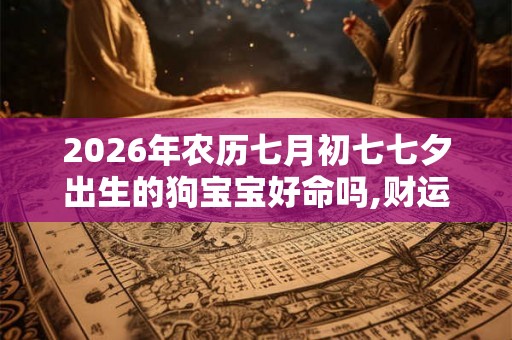 2026年农历七月初七七夕出生的狗宝宝好命吗,财运好吗？