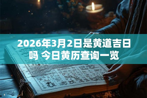 2026年3月2日是黄道吉日吗 今日黄历查询一览 2026年3月2日是黄道吉日吗 今日黄历查询一览