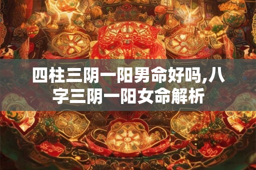 四柱三阴一阳男命好吗,八字三阴一阳女命解析