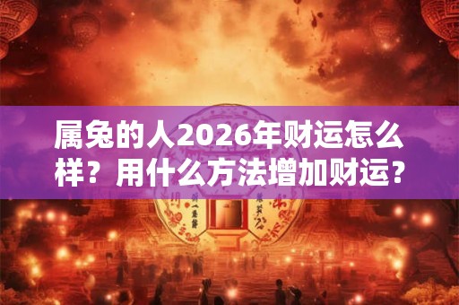 属兔的人2026年财运怎么样？用什么方法增加财运？