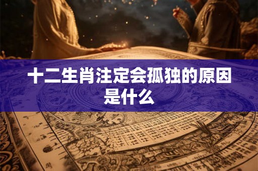 十二生肖注定会孤独的原因是什么