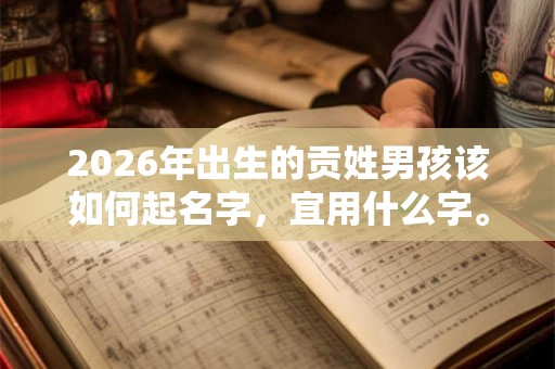 2026年出生的贡姓男孩该如何起名字，宜用什么字。