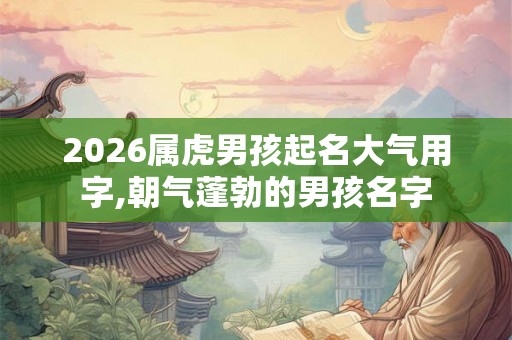 2026属虎男孩起名大气用字,朝气蓬勃的男孩名字