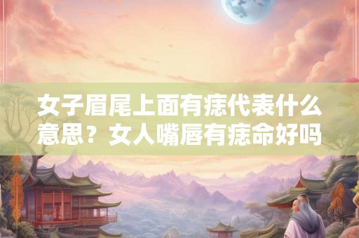 女子眉尾上面有痣代表什么意思?女人嘴唇有痣命好吗? 女子眉尾上面有痣代表什么意思?女人嘴唇有痣命好吗?