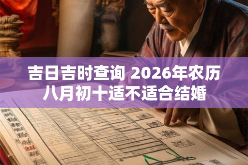 吉日吉时查询 2026年农历八月初十适不适合结婚
