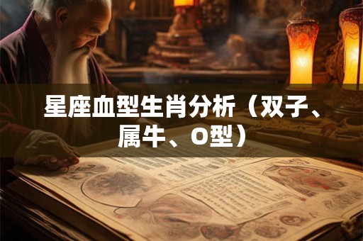 星座血型生肖分析（双子、属牛、O型）