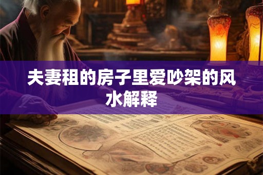 夫妻租的房子里爱吵架的风水解释
