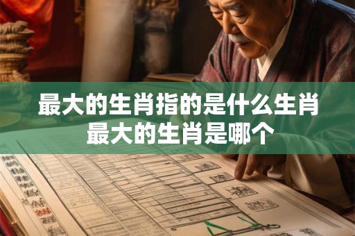 最大的生肖指的是什么生肖 最大的生肖是哪个