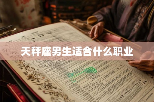 天秤座男生适合什么职业