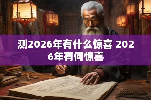测2026年有什么惊喜 2026年有何惊喜