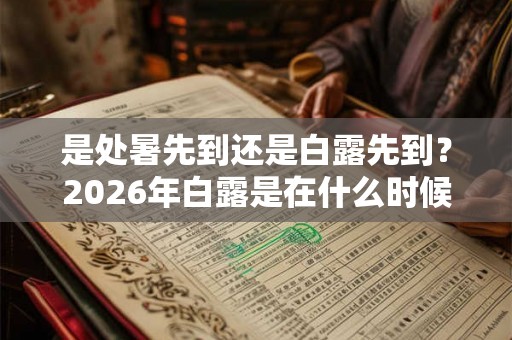 是处暑先到还是白露先到？2026年白露是在什么时候？