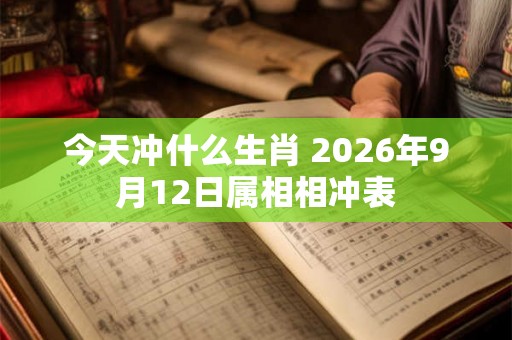 今天冲什么生肖 2026年9月12日属相相冲表