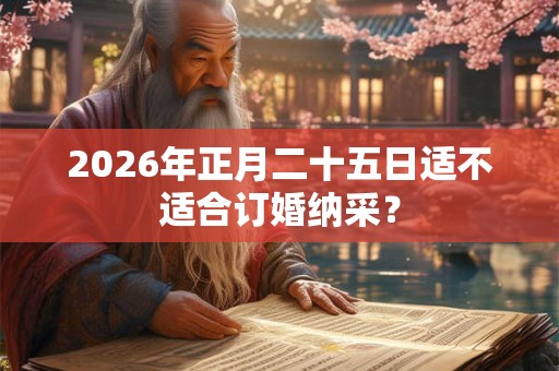 2026年正月二十五日适不适合订婚纳采? 2026年正月二十五日适不适合订婚纳采?