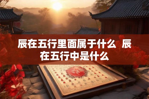 辰在五行里面属于什么  辰在五行中是什么