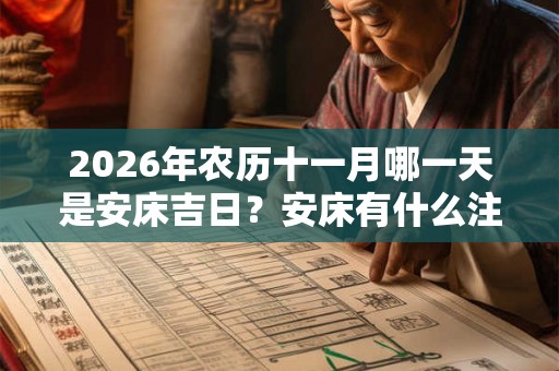 2026年农历十一月哪一天是安床吉日？安床有什么注意事项？