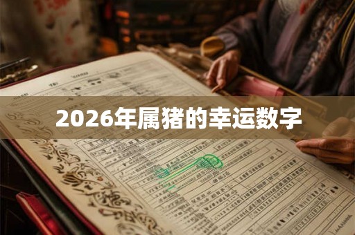 2026年属猪的幸运数字