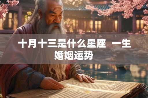十月十三是什么星座 一生婚姻运势 十月十三是什么星座 一生婚姻运势