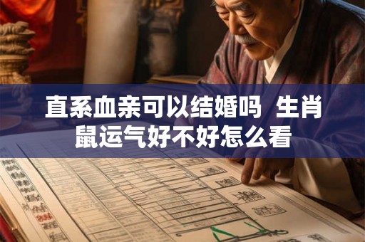 直系血亲可以结婚吗 生肖鼠运气好不好怎么看 直系血亲可以结婚吗 生肖鼠运气好不好怎么看