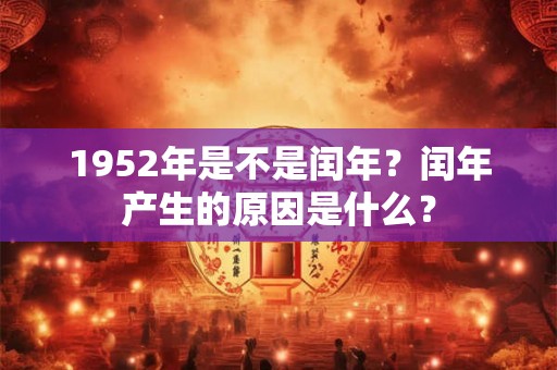 1952年是不是闰年？闰年产生的原因是什么？