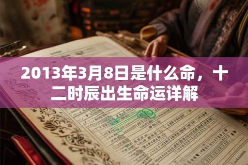 2013年3月8日是什么命，十二时辰出生命运详解