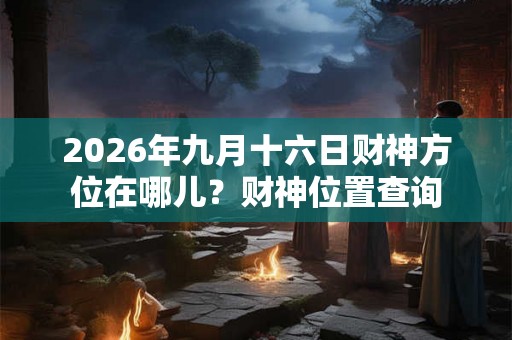 2026年九月十六日财神方位在哪儿?财神位置查询 2026年九月十六日财神方位在哪儿?财神位置查询