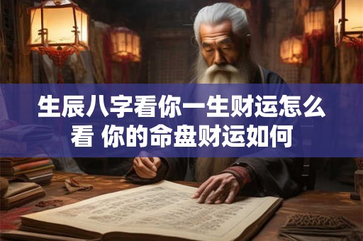 生辰八字看你一生财运怎么看 你的命盘财运如何