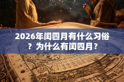 2026年闰四月有什么习俗？为什么有闰四月？